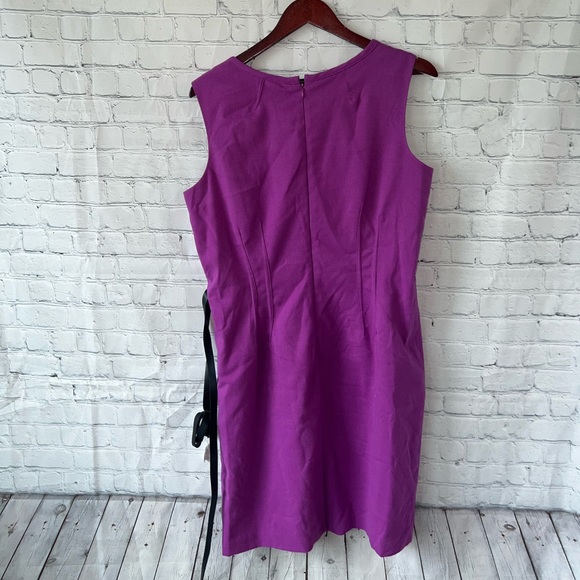 BRAND NEW Worthington Dark Purple Sleeveless Dress with Belt Buckle size 16 - Picture 9 of 14